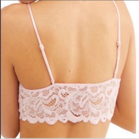 NWT Free People Reese Lace Bralette in Powder Punk - Picture 3 of 6